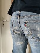 Ripped and patched Jeans