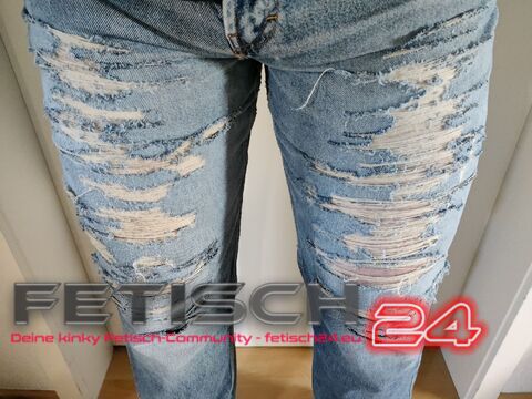 Zerfetzte Jeans